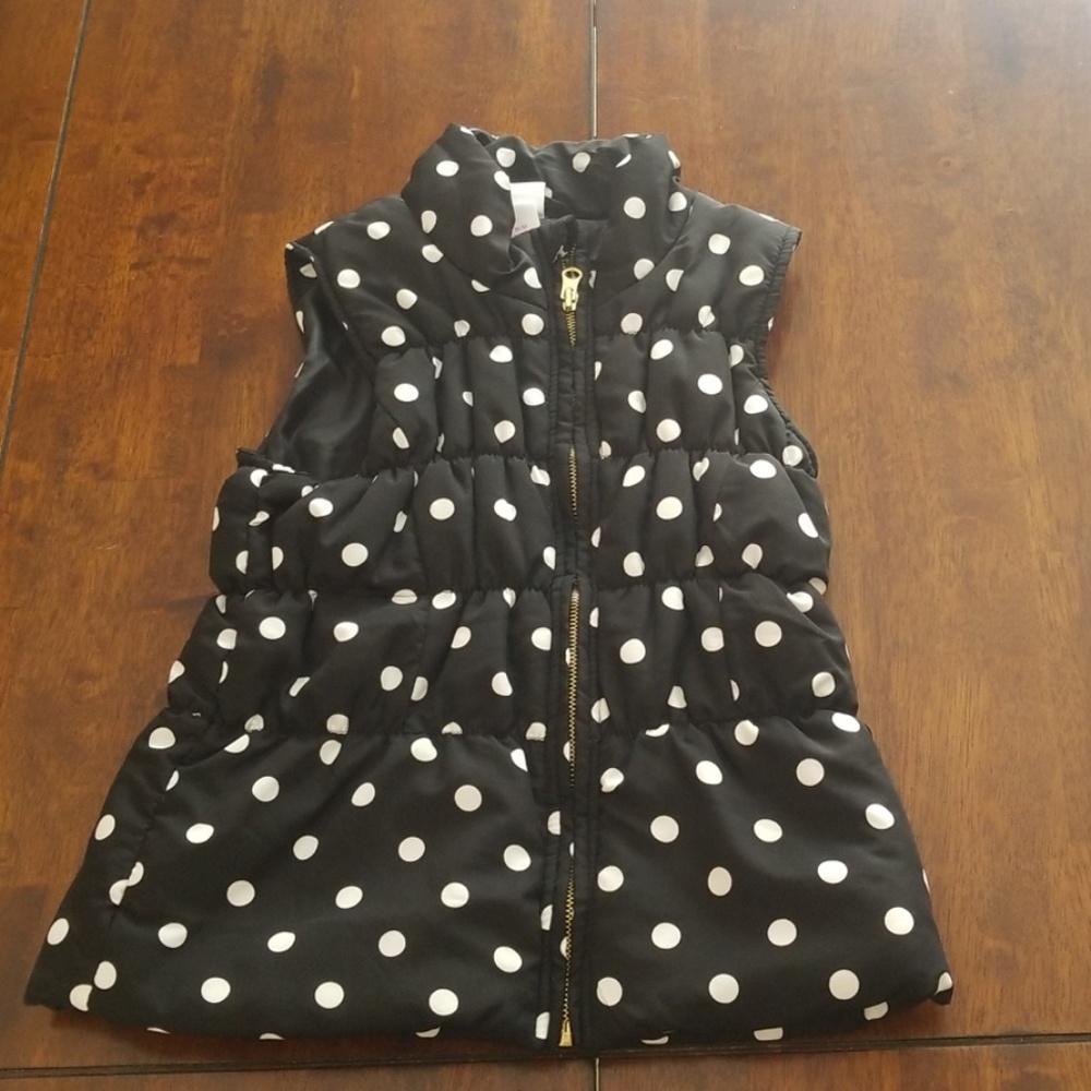 Circo polka dot puffer vest, kids size medium